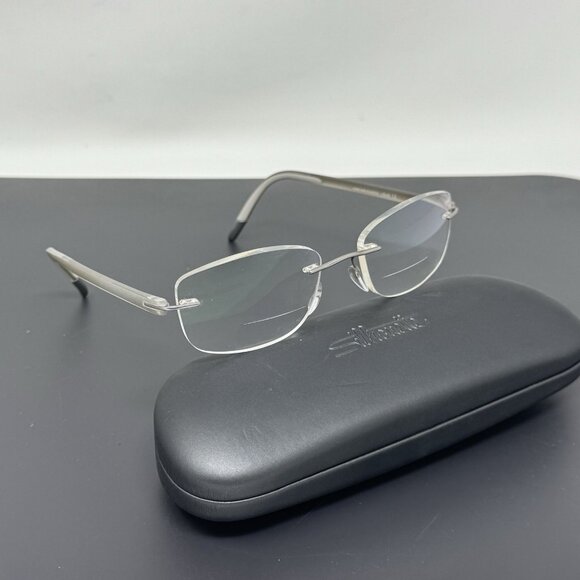 Silhouette Eyeglasses 5379 40 6054 Titan Silver Shimmer Rimless …[] 19 140